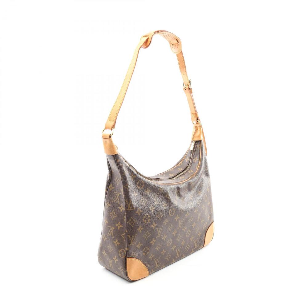 Louis Vuitton Canvas Brown Bag Shoulder Monogram Boulogne Leather